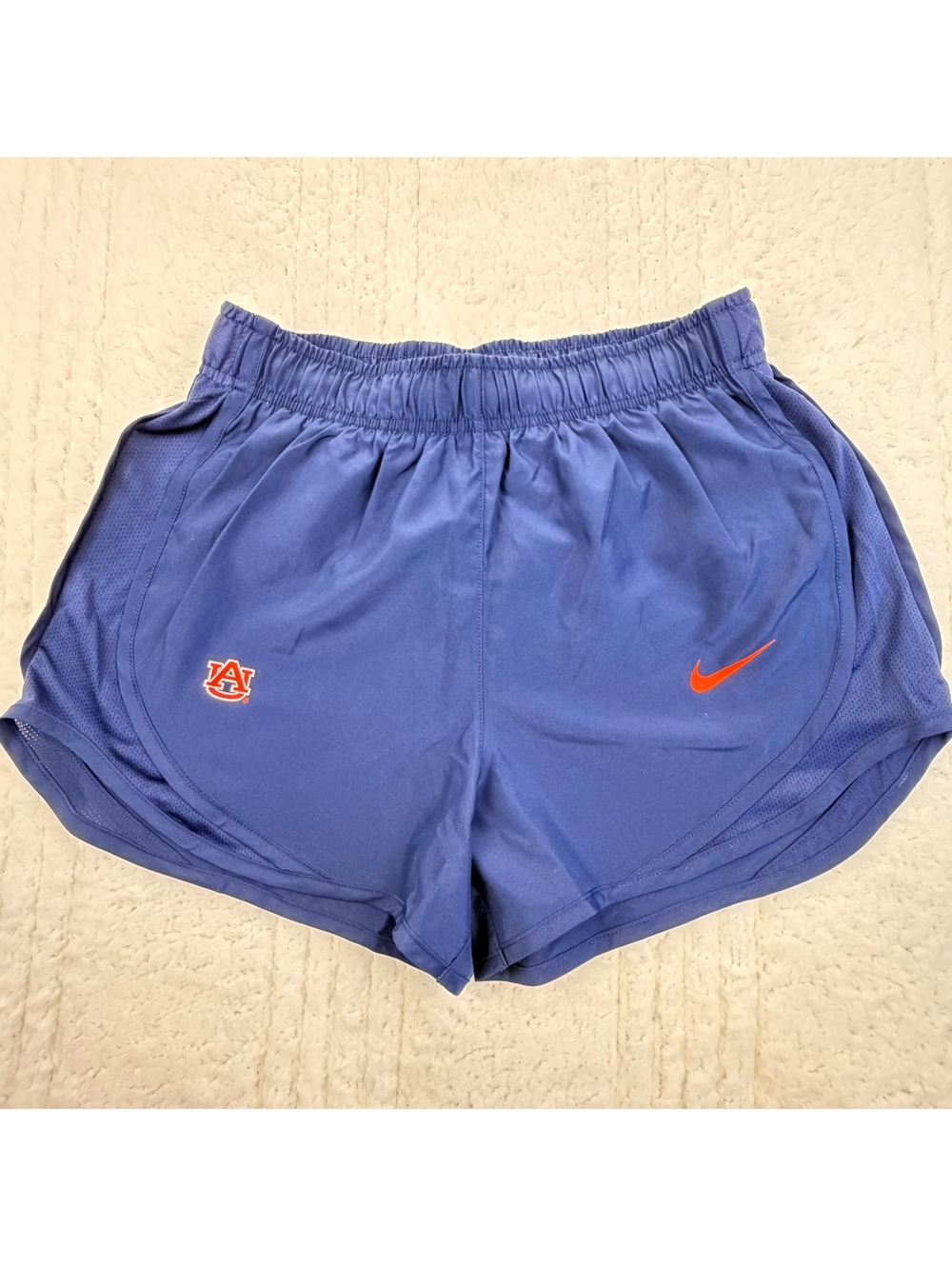 Nike Auburn Tigers Womens Small Tempo Dri-FIT Running Shorts Navy Orange NWT